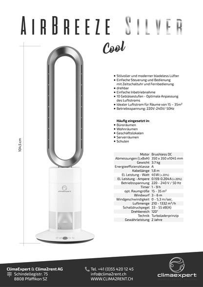 AirBreeze "Silver" XL - Kühlen